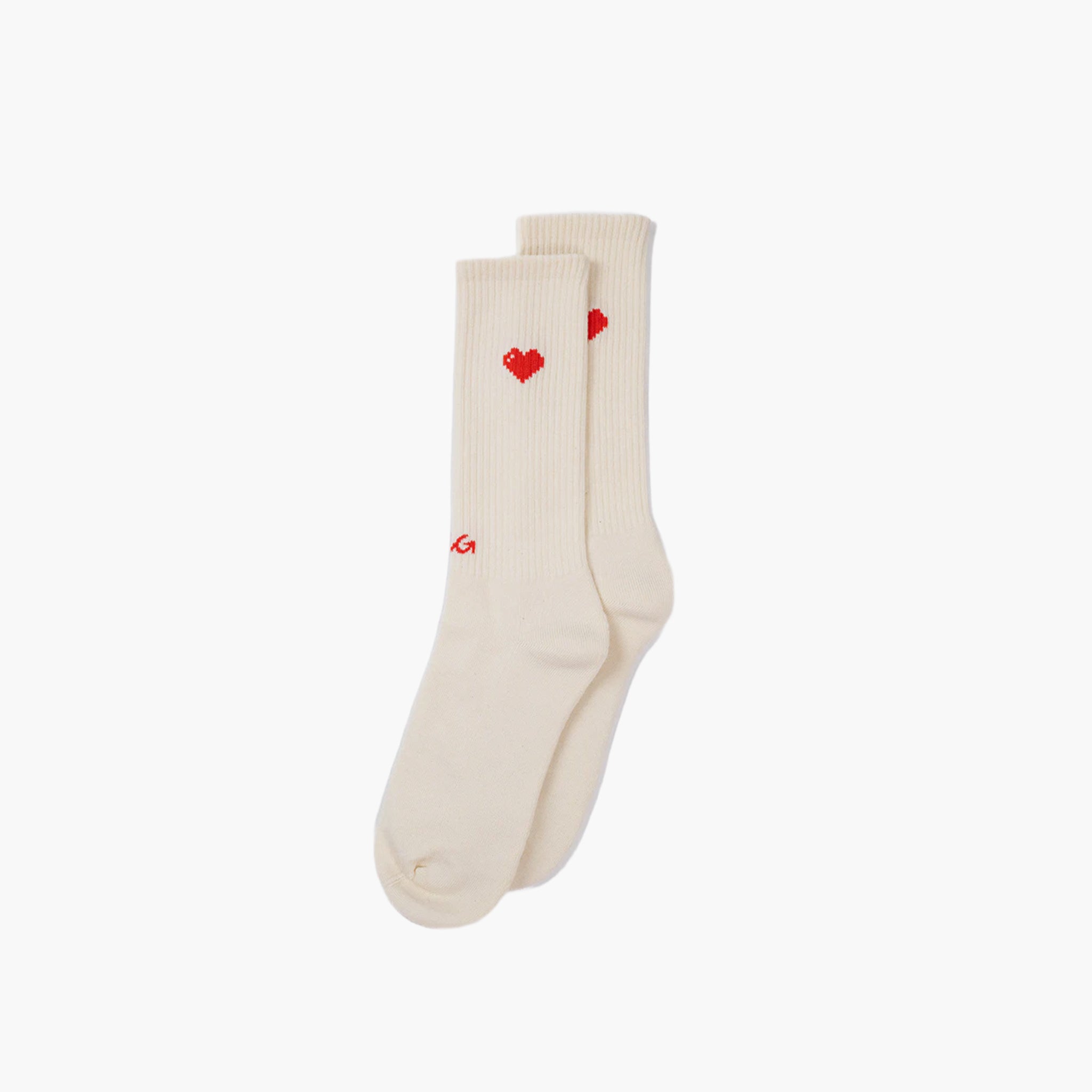 Alfredo Gonzales Athletic Icon Hearts Off White sokken