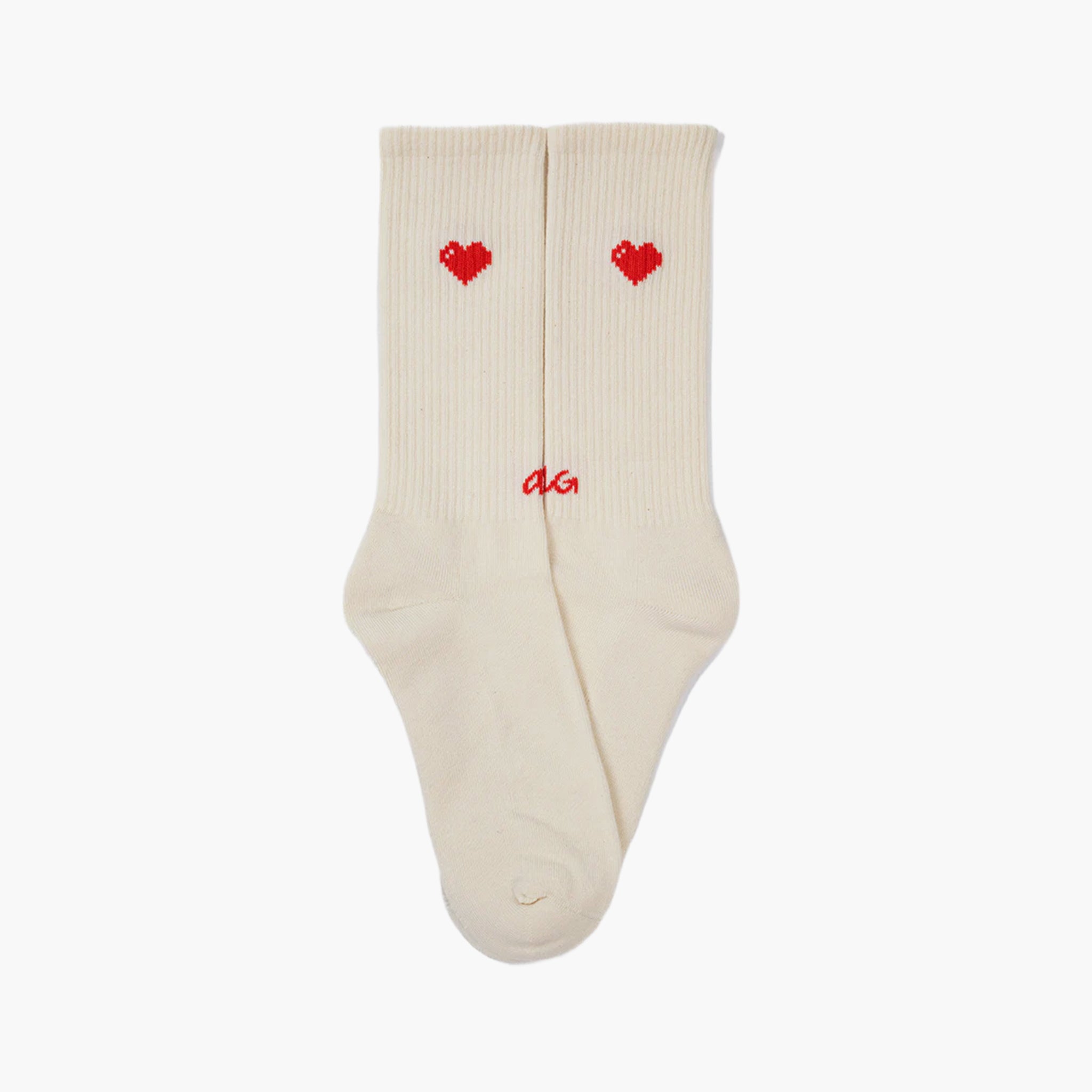 Alfredo Gonzales Athletic Icon Hearts Off White sokken