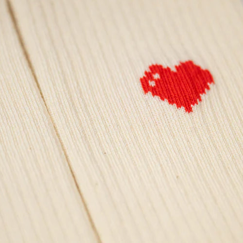 Alfredo Gonzales Athletic Icon Hearts Off White sokken