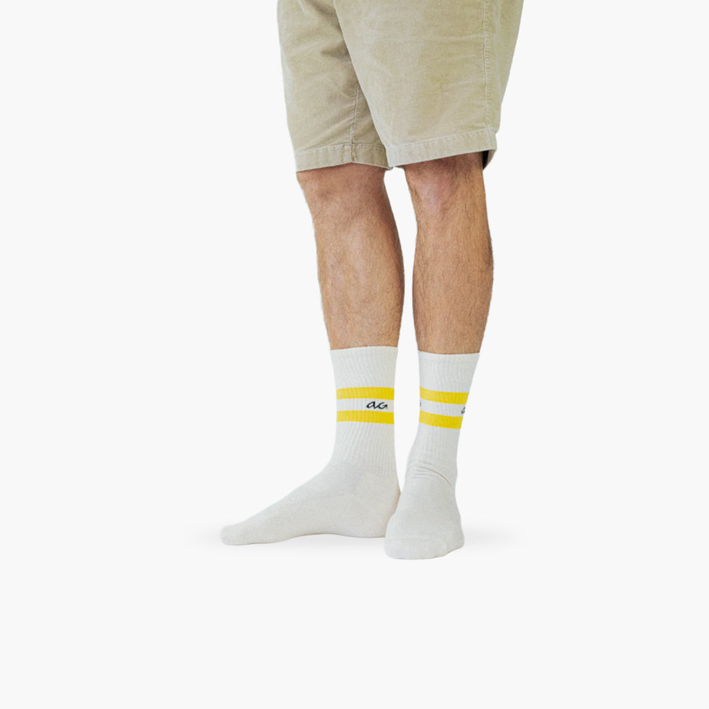 Alfredo Gonzales Athletic Stripes Yellow sokken