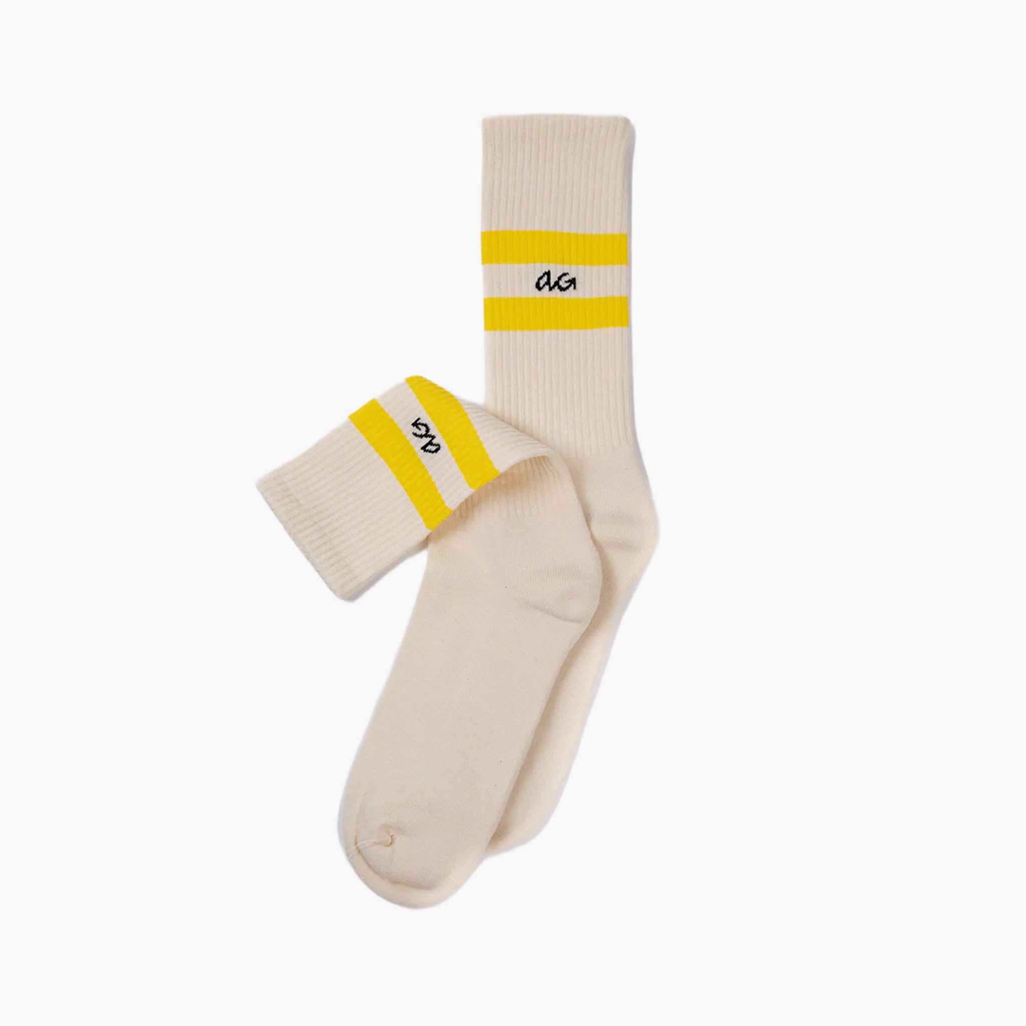 Alfredo Gonzales Athletic Stripes Yellow sokken
