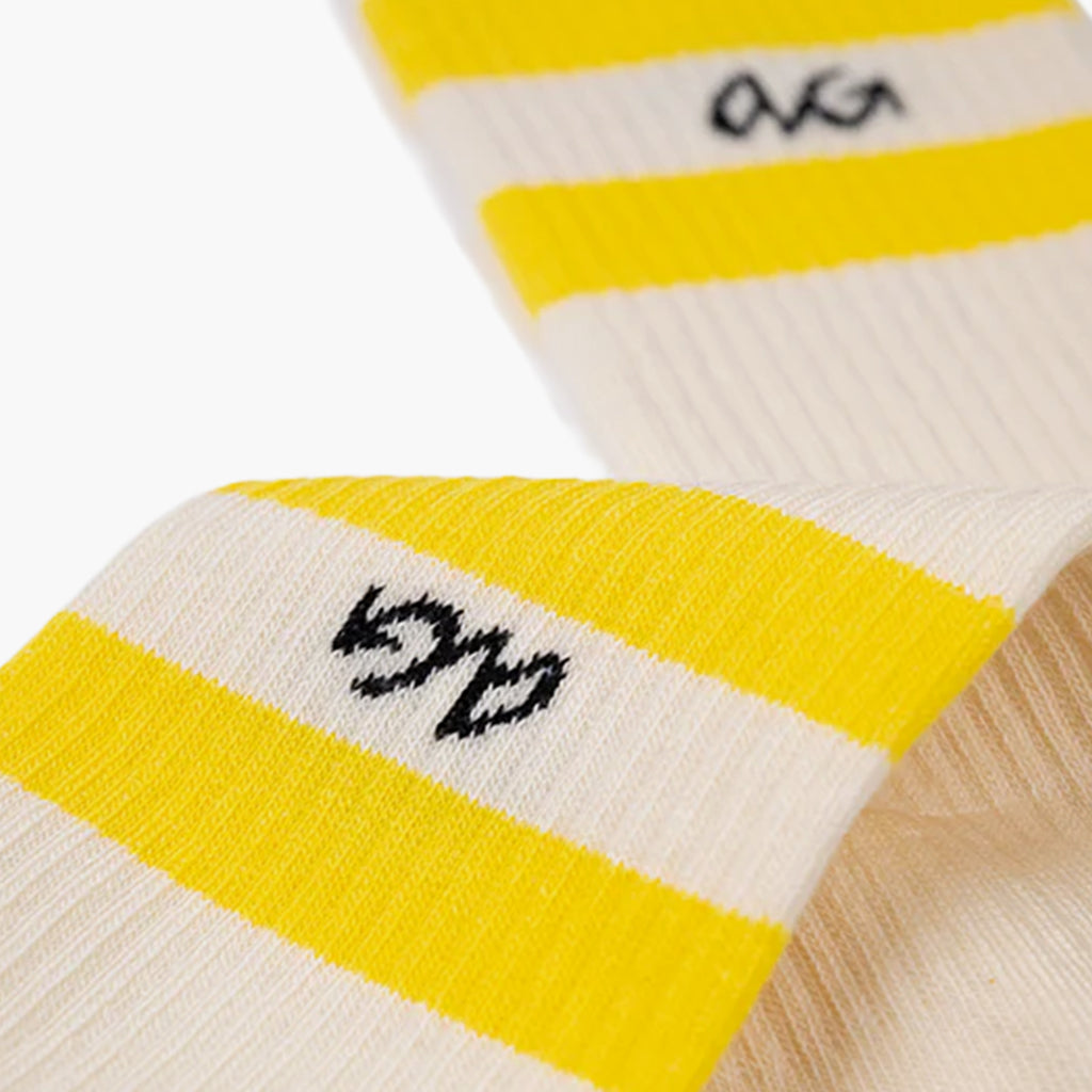 Alfredo Gonzales Athletic Stripes Yellow sokken