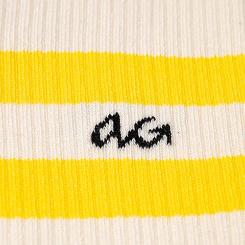 Alfredo Gonzales Athletic Stripes Yellow sokken