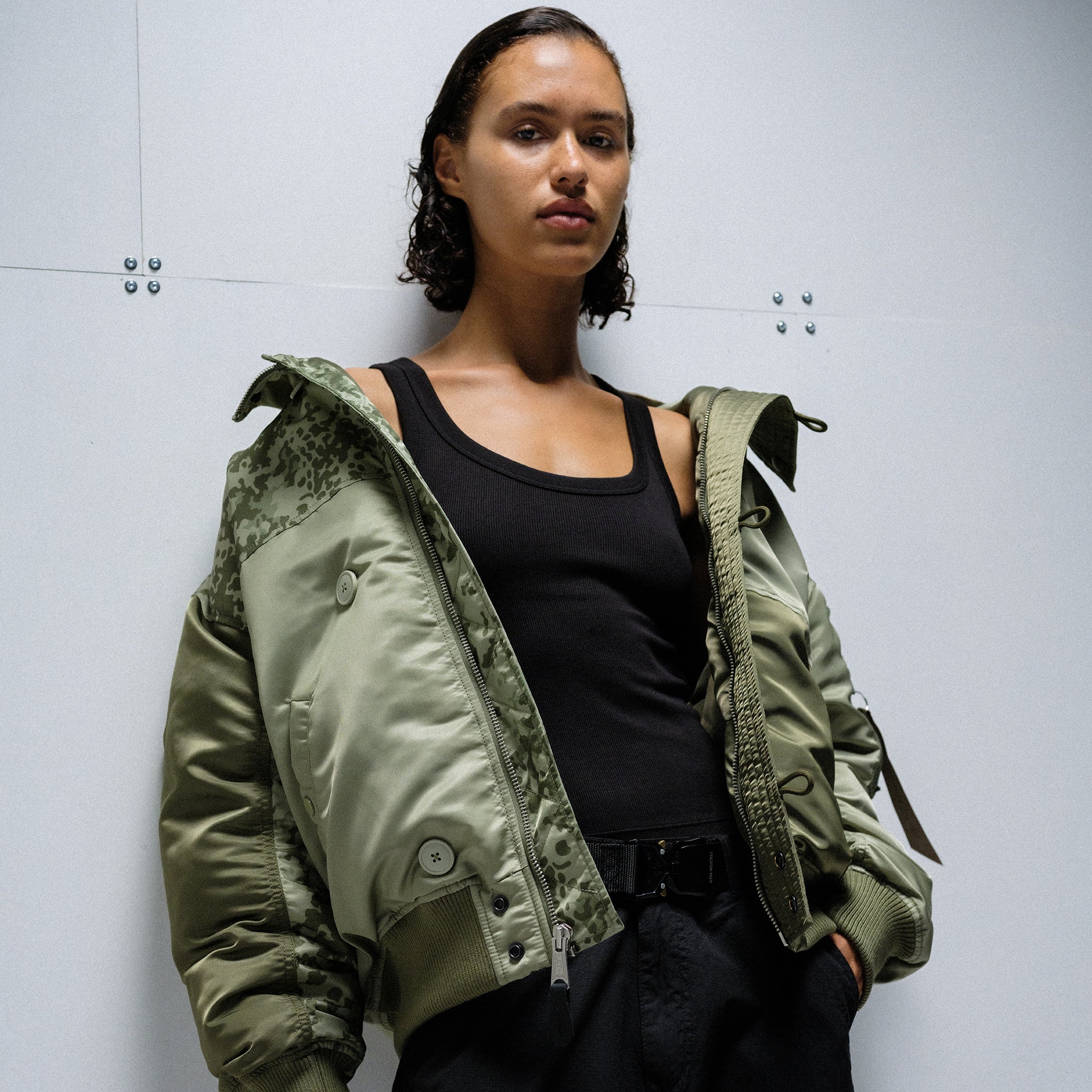 Alpha Industries N-2B Colorblock MOD Bomber - Forest Camo