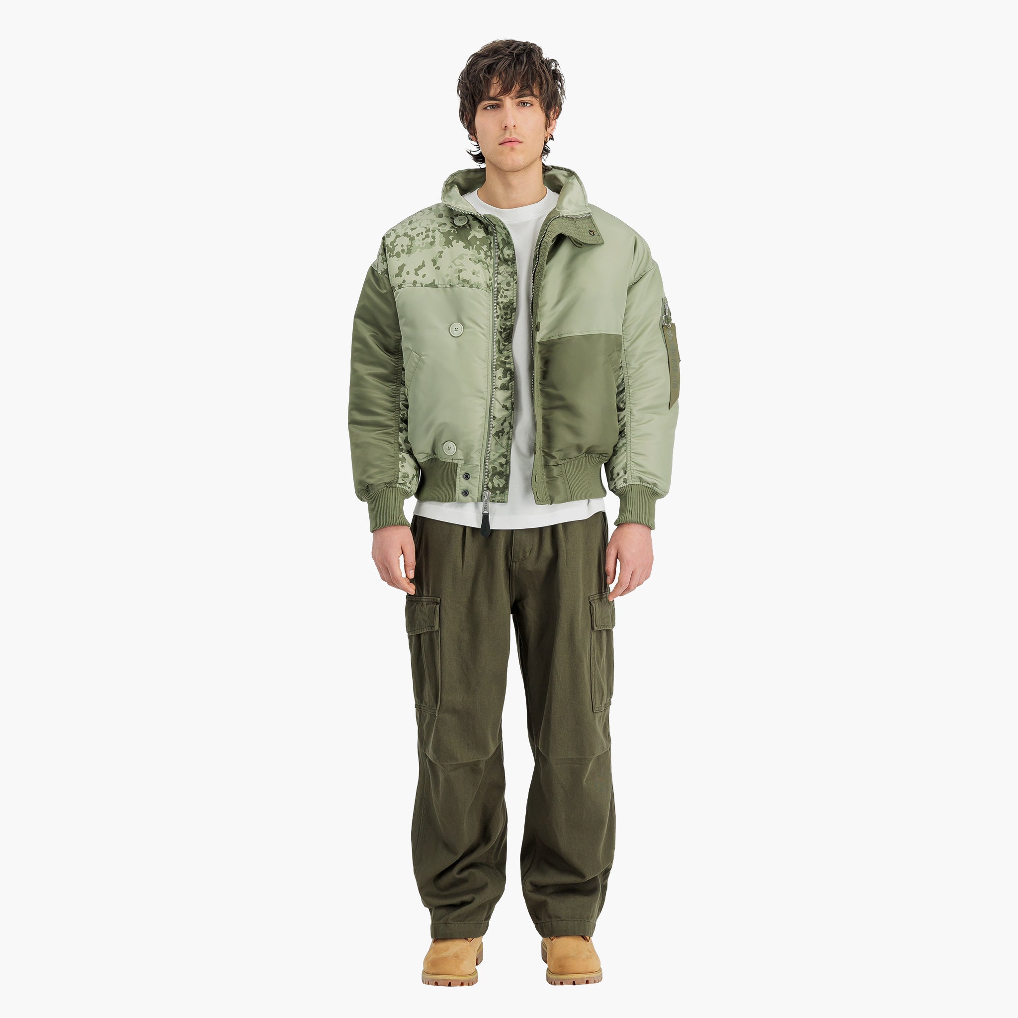 Alpha Industries N-2B Colorblock MOD Bomber - Forest Camo