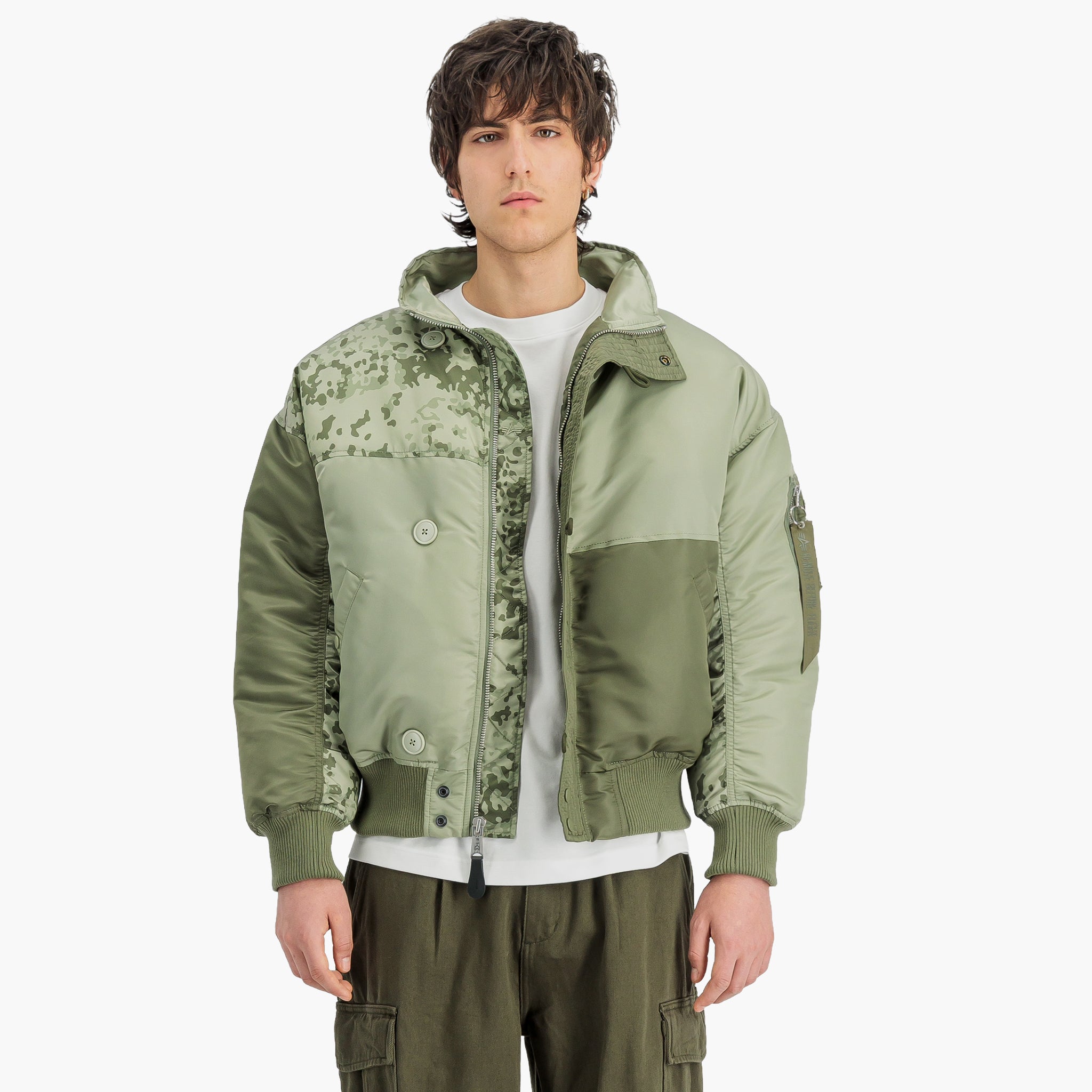 Alpha Industries N-2B Colorblock MOD Bomber - Forest Camo