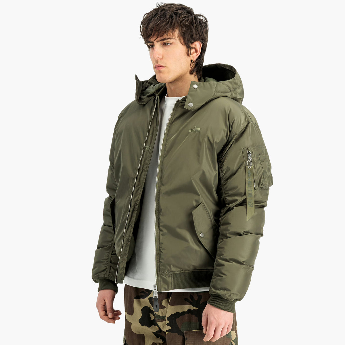 Alpha Industries MA-1 Taffeta Bomber Jacket - Dark Olive