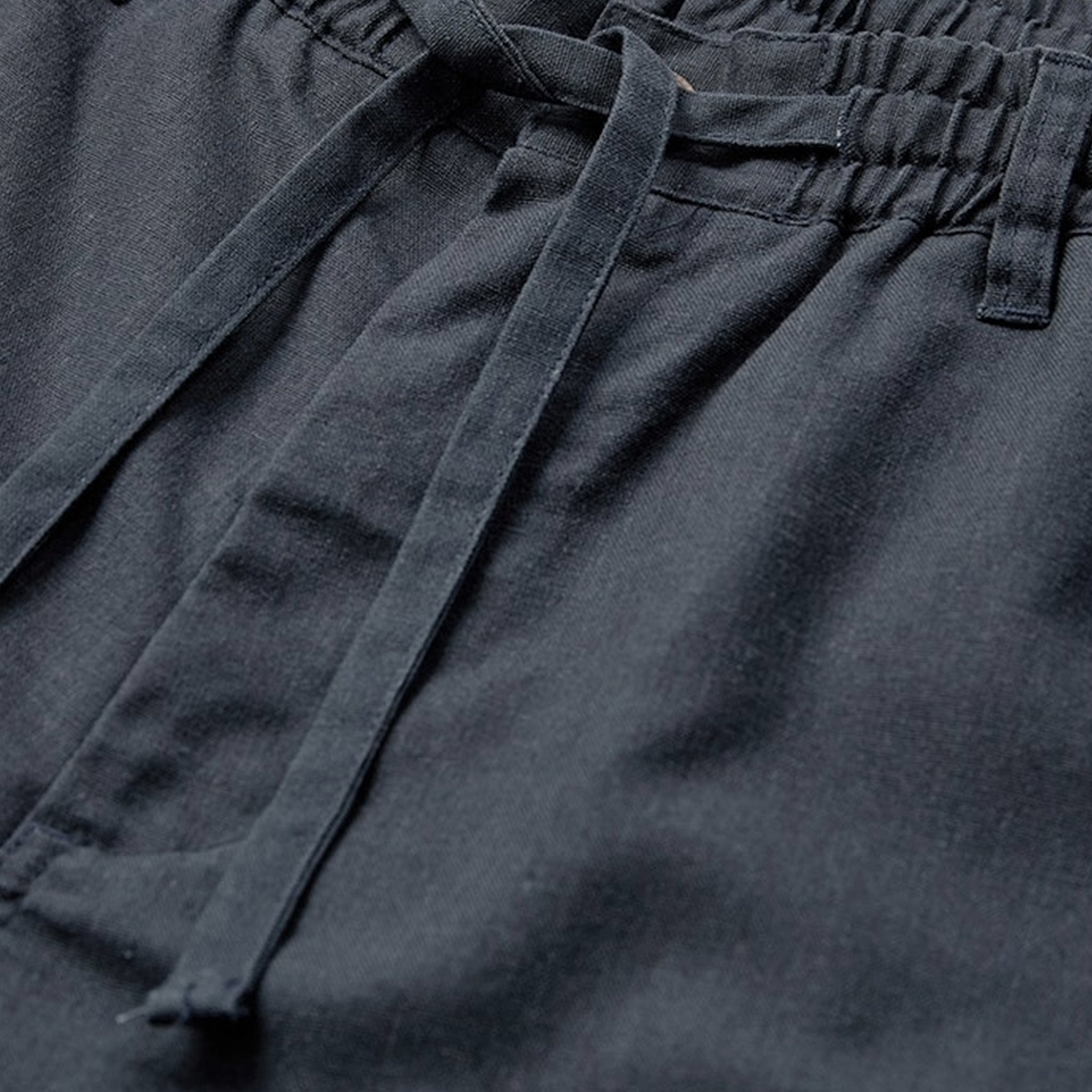 Anerkjendt Akjames Cotton - Linen Short Indigo Blue