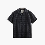 Anerkjendt Akleander Lace EMB SS Shirt - Caviar