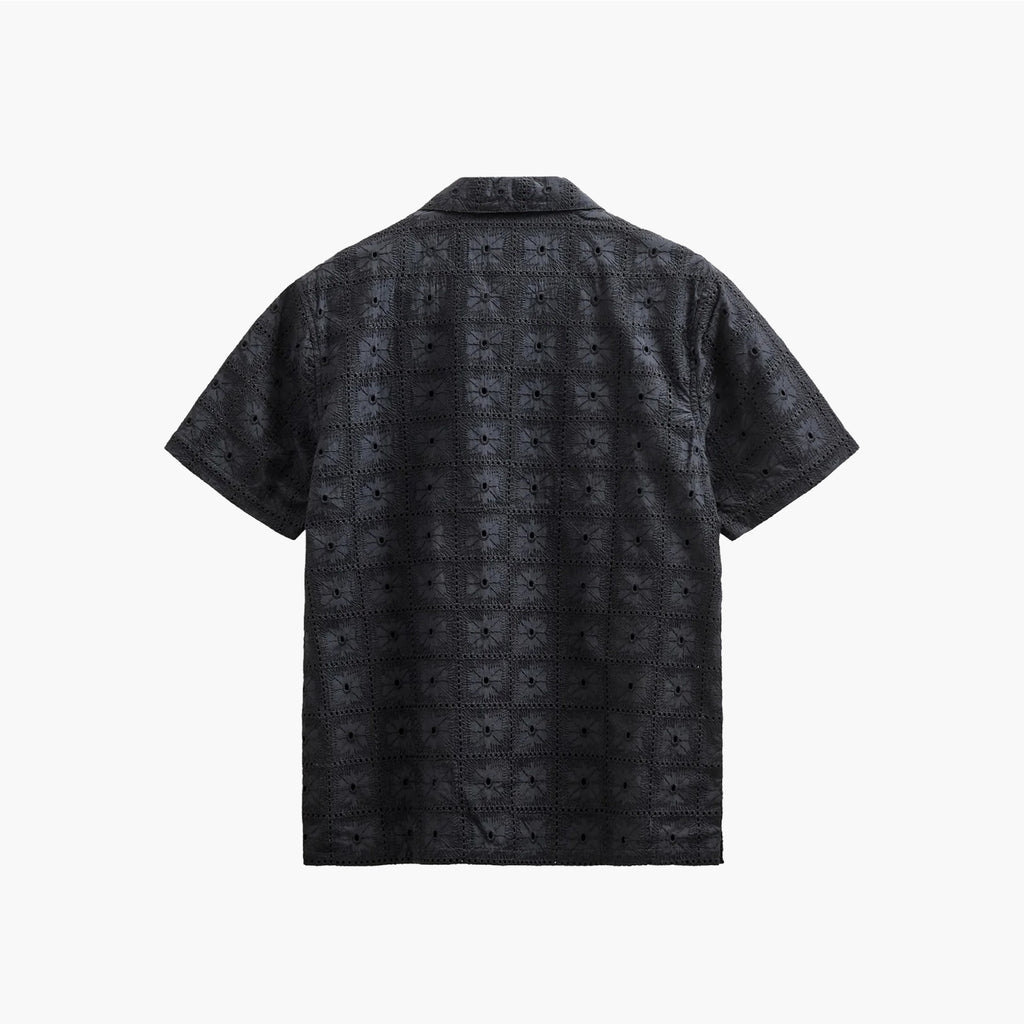 Anerkjendt Akleander Lace EMB SS Shirt - Caviar