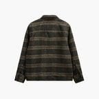 Anerkjendt Akoscar Heavy Twill Check Overshirt - Forest Night