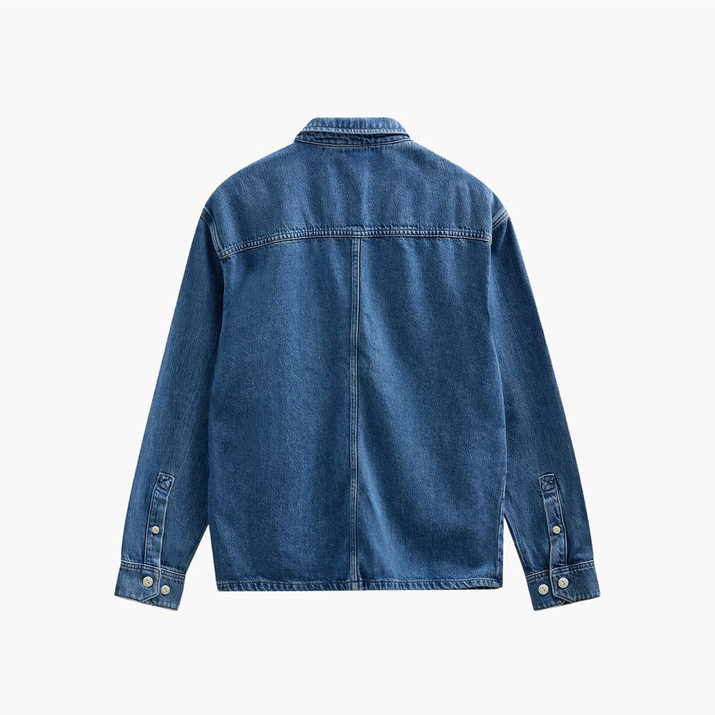 Anerkjendt Akotto Denim Overshirt - Light Blue Denim