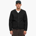Anerkjendt Aksigurd Boiled Wool Overshirt - Caviar