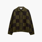 Anerkjendt Aksinus Check - Merino Knit - Forest Night