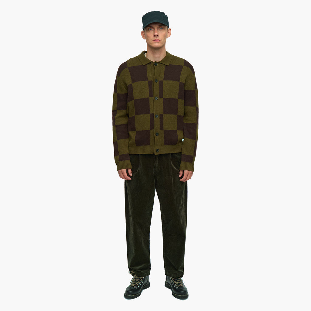 Anerkjendt Aksinus Check - Merino Knit - Forest Night