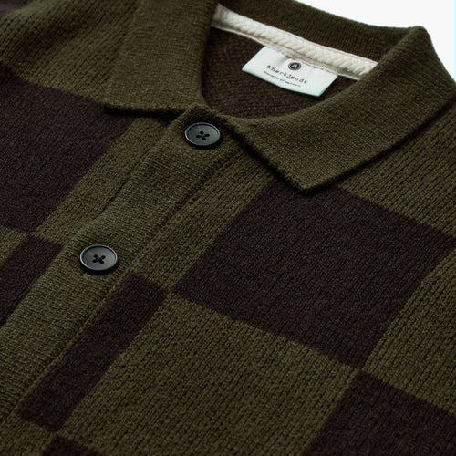Anerkjendt Aksinus Check - Maille mérinos - Nuit forestière
