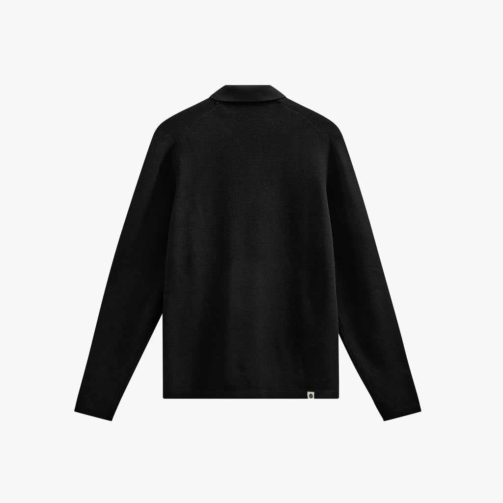 Anerkjendt Aksvend Needle Rib Knit Cardigan - Caviar