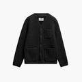 Anerkjendt Aksigurd Boiled Wool Overshirt - Caviar