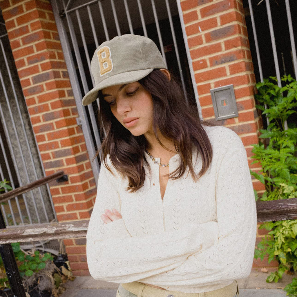 Brixton Big B Adjustable Hat - Dark Olive Corduroy