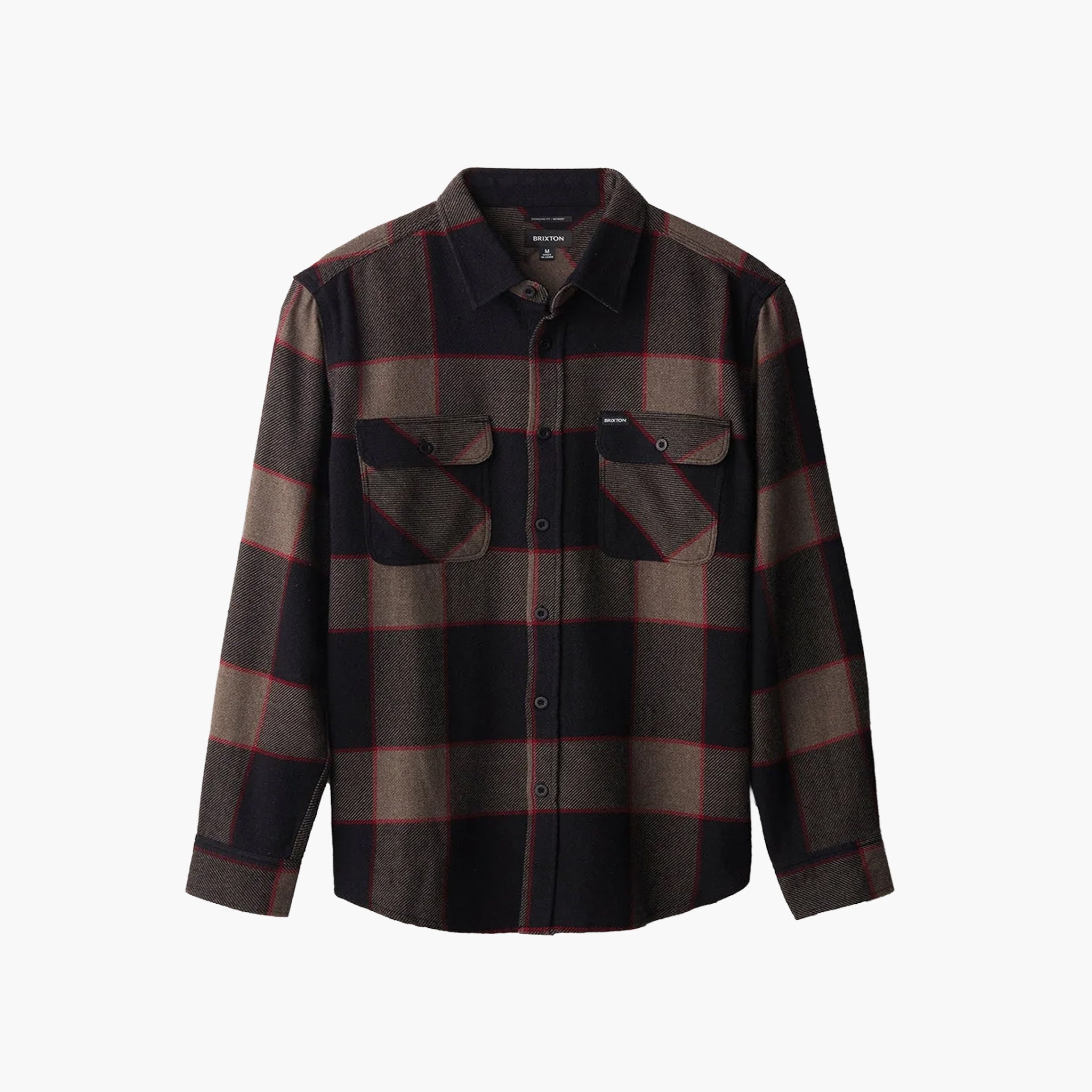 Brixton Bowery Flannel - Heather Grey Charcoal