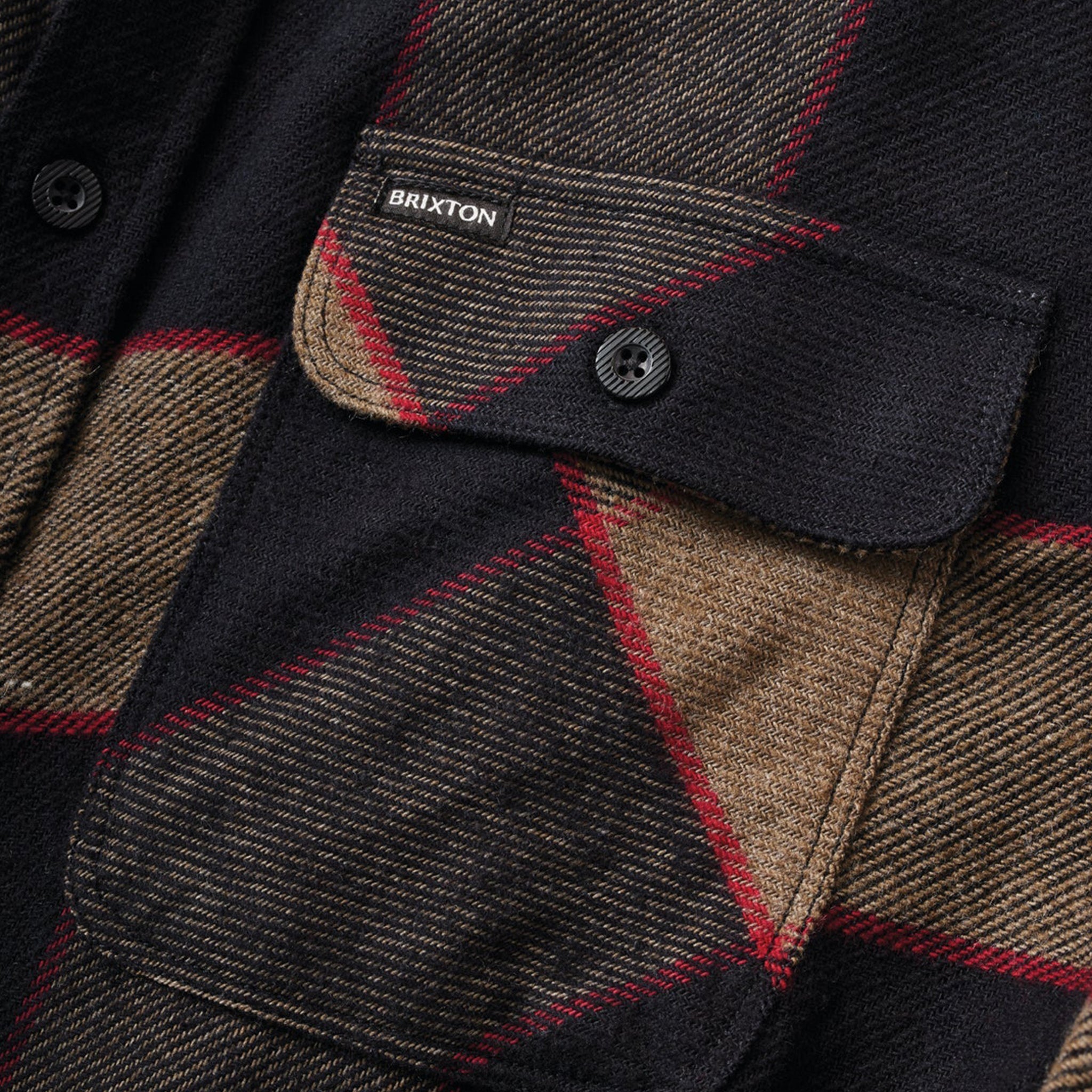 Brixton Bowery Flannel - Heather Grey Charcoal