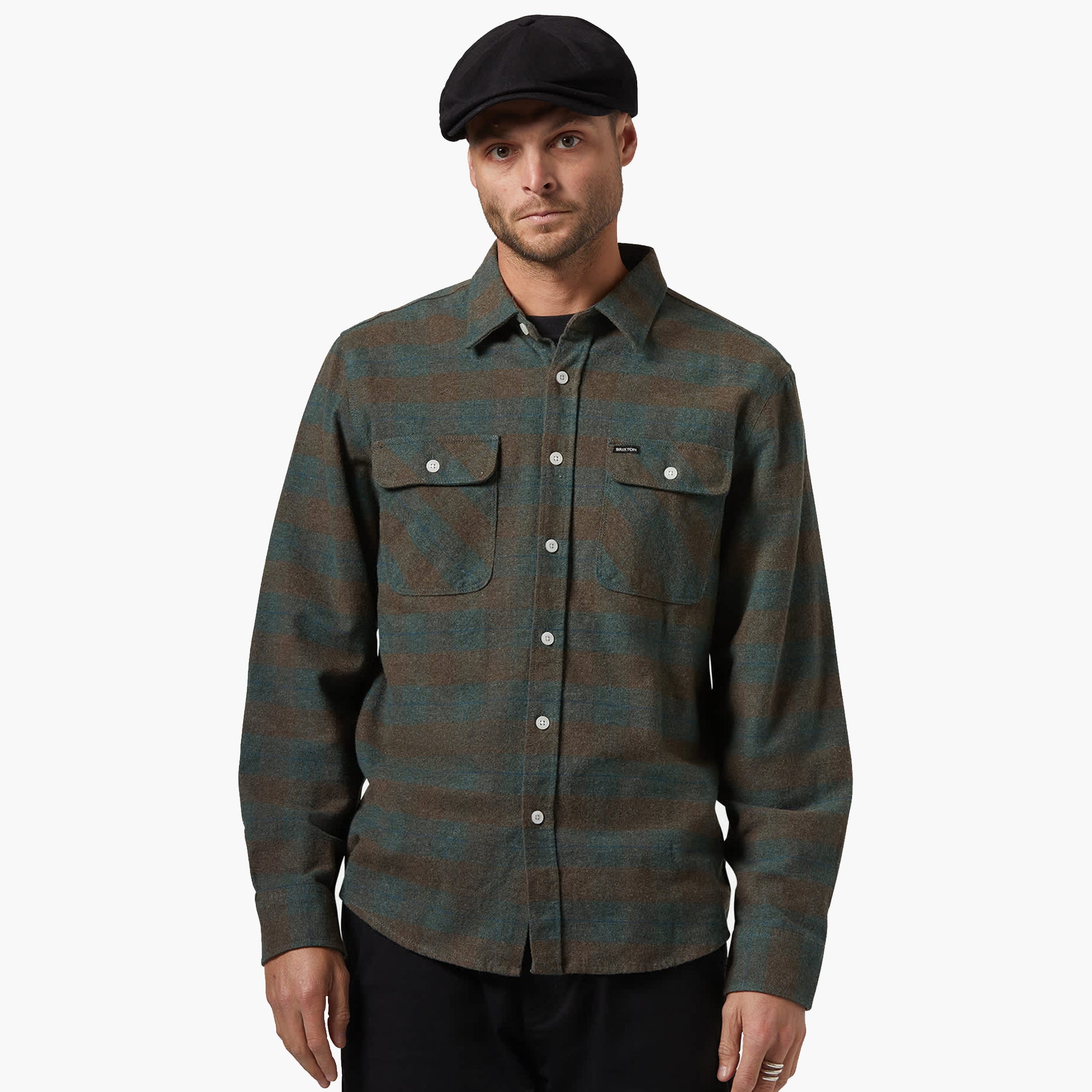 Brixton Bowery Flannel - Ocean