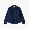 Brixton Durham Lined Jacket Teddy - Medium Wash Denim