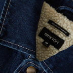 Brixton Durham Lined Jacket Teddy - Medium Wash Denim