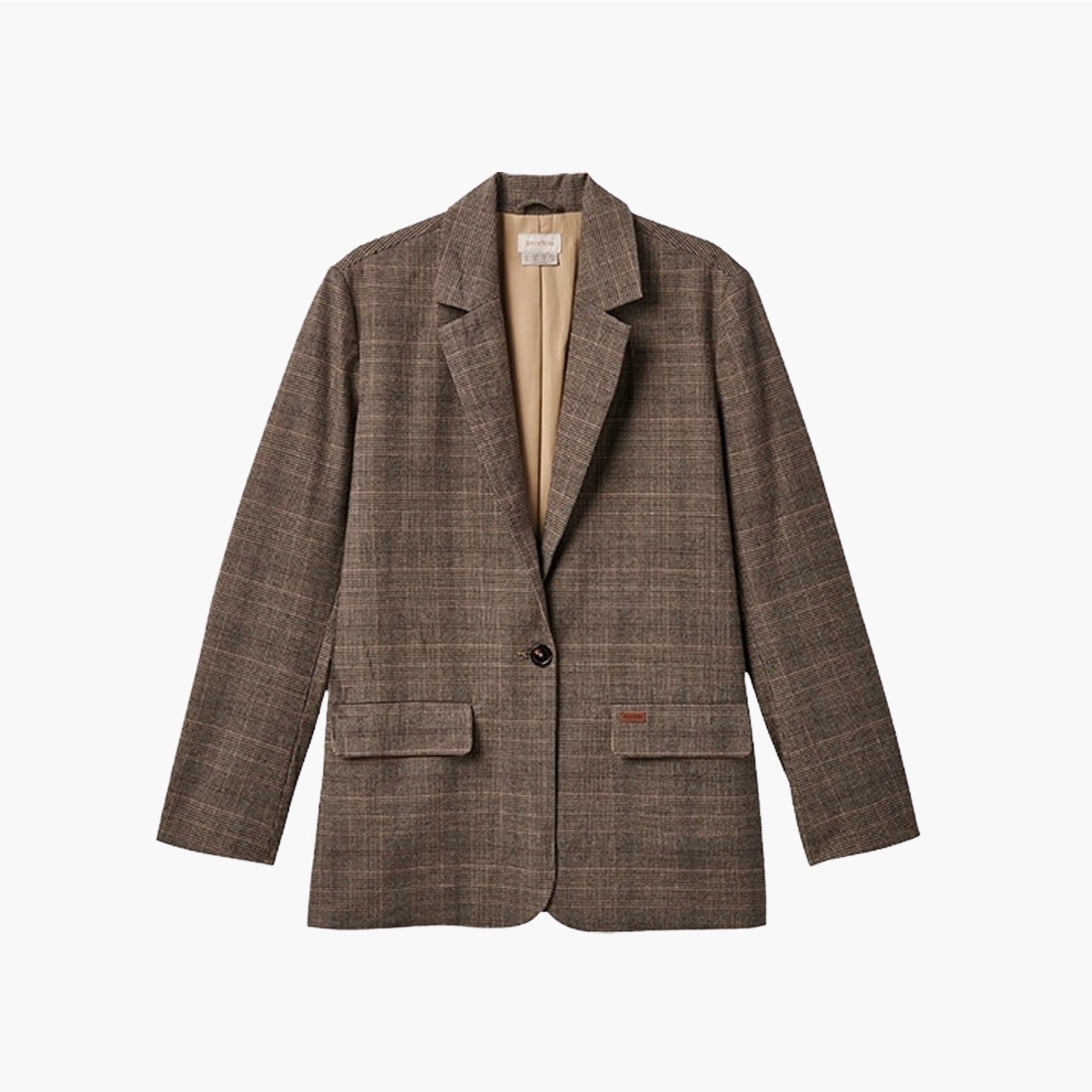 Brixton Manhattan Blazer - Brown Cream Houndstooth