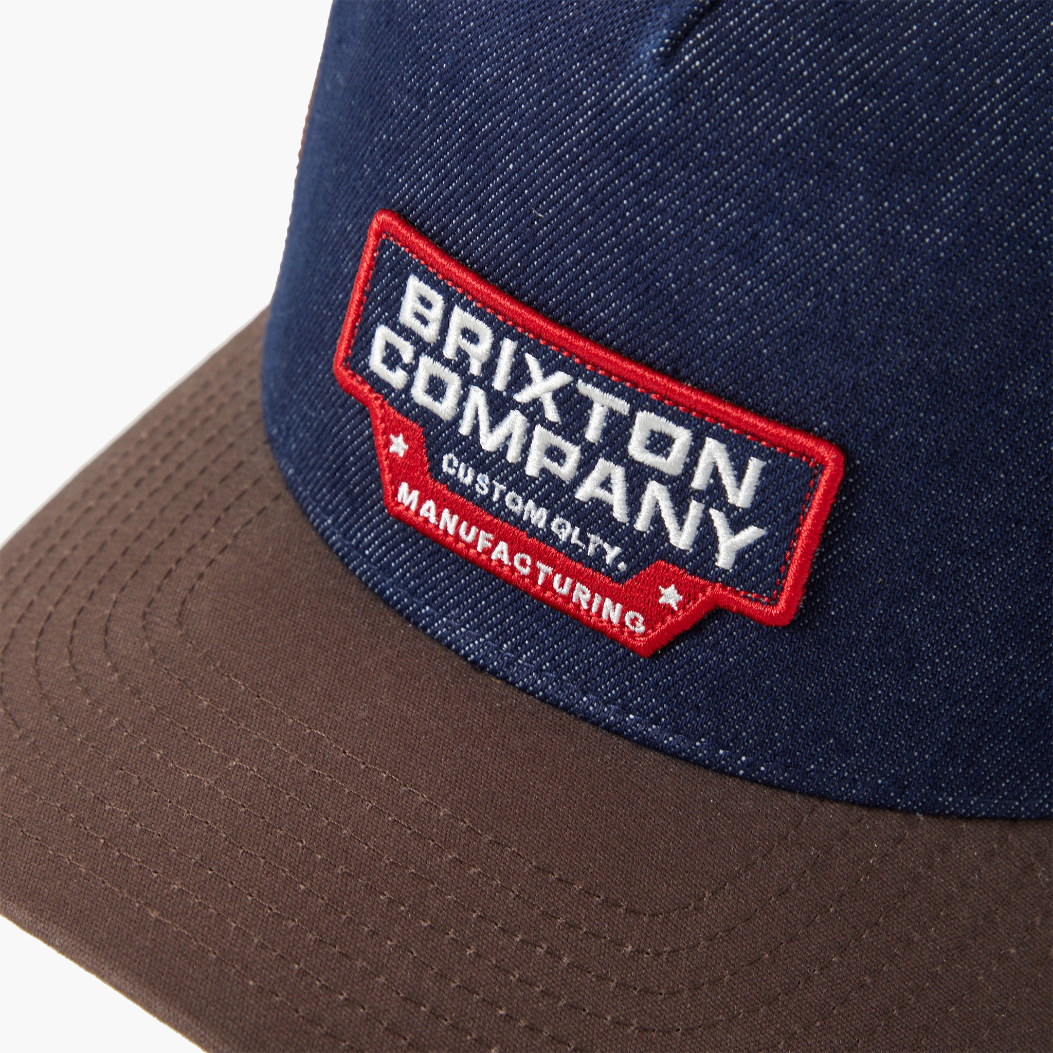 Brixton Reeves Trucker Cap - Washed Denim Caramel