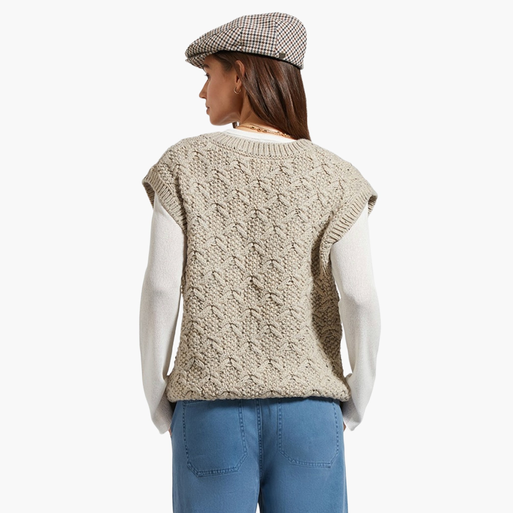 Brixton Women's Lafeyette Oversized Sweat - Marble Beige
