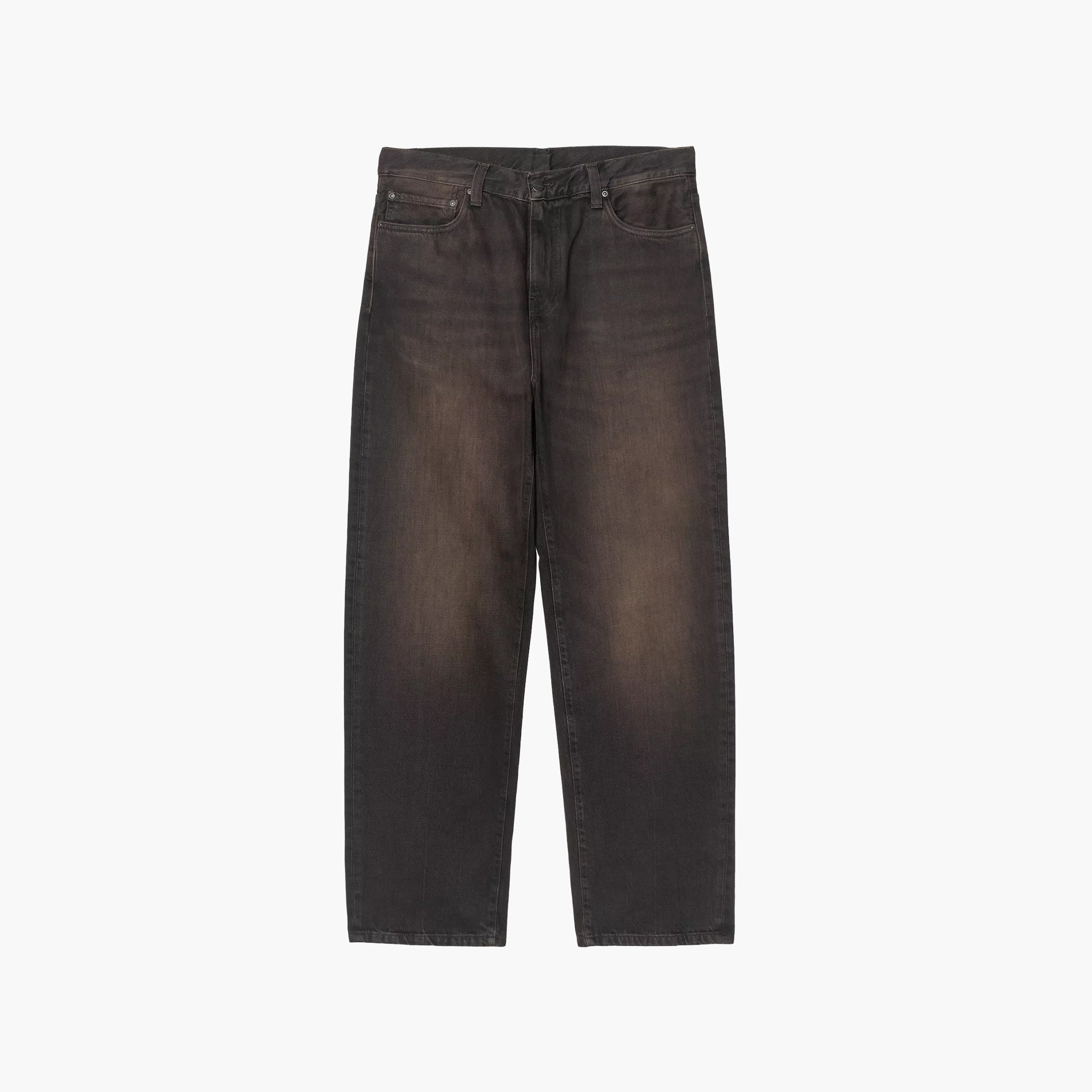 Carhartt WIP Aaron Pant - Black Tobacco used wash