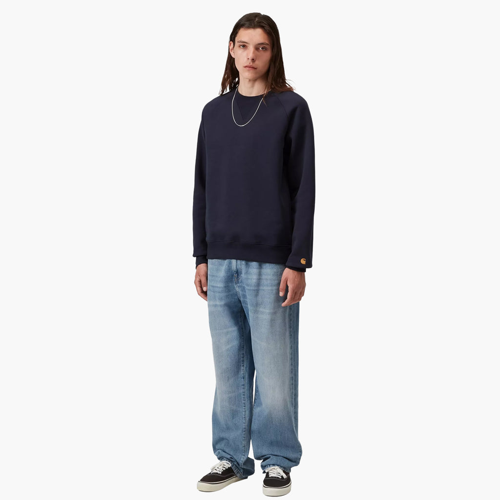 Carhartt WIP Aaron Pant Blue - Burst Washed