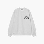 Carhartt WIP Arch Script Sweat - Ash Heather Dark Navy