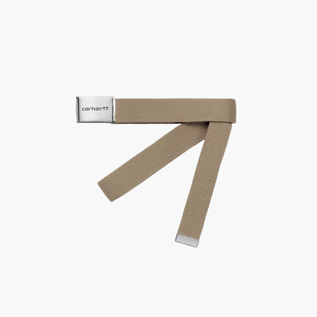 Carhartt WIP Clip Belt Chrome - Leather