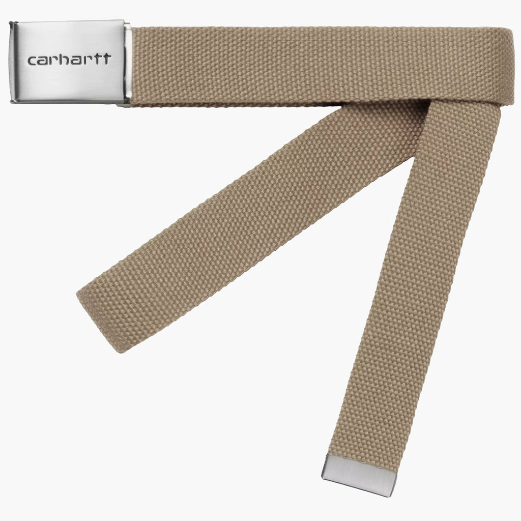 Carhartt WIP Clip Belt Chrome - Leather