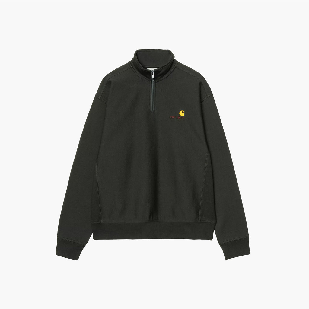 Carhartt WIP Half Zip American Script Sweatshirt - Raven