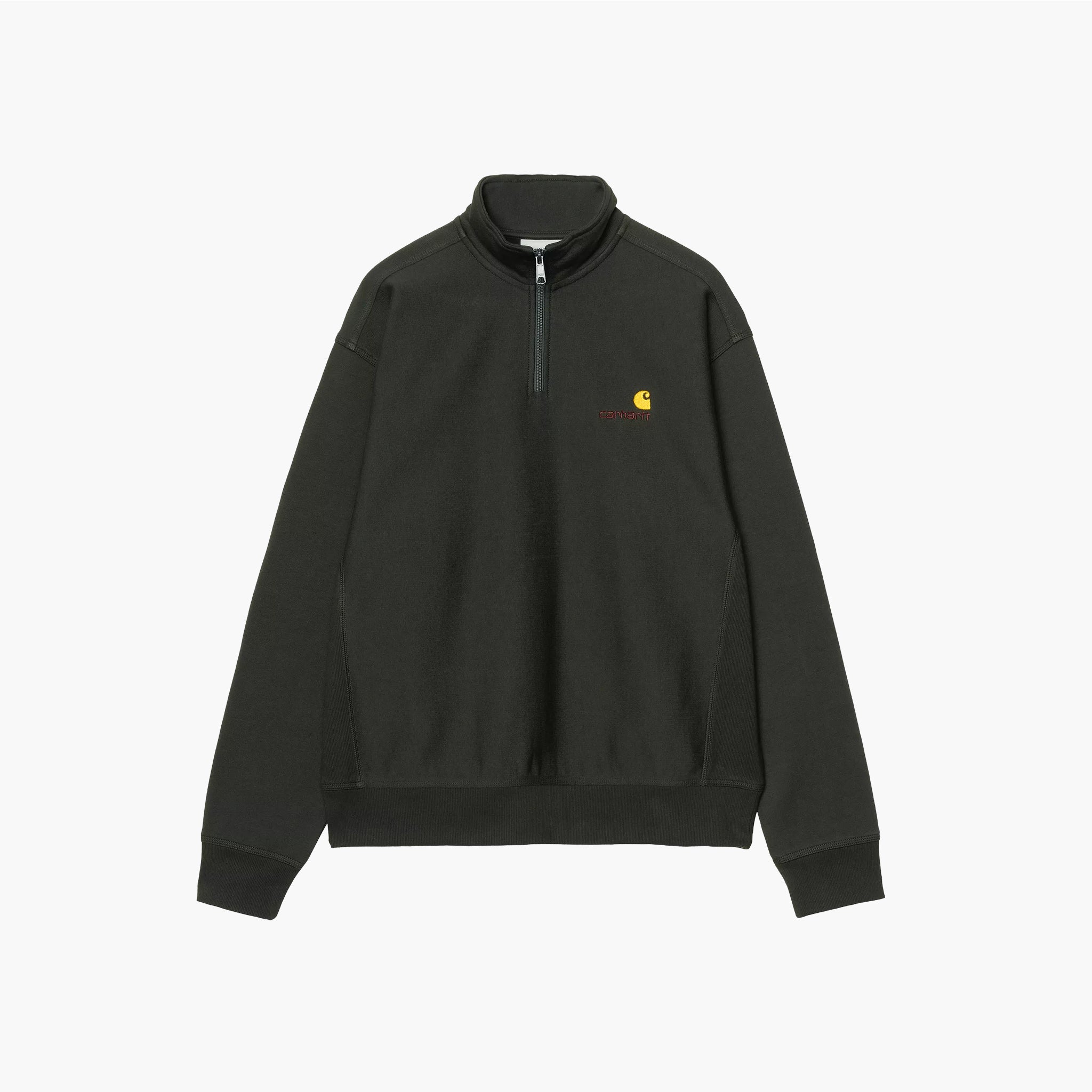 Carhartt WIP Half Zip American Script Sweatshirt - Raven