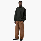 Carhartt WIP Half Zip American Script Sweatshirt - Raven