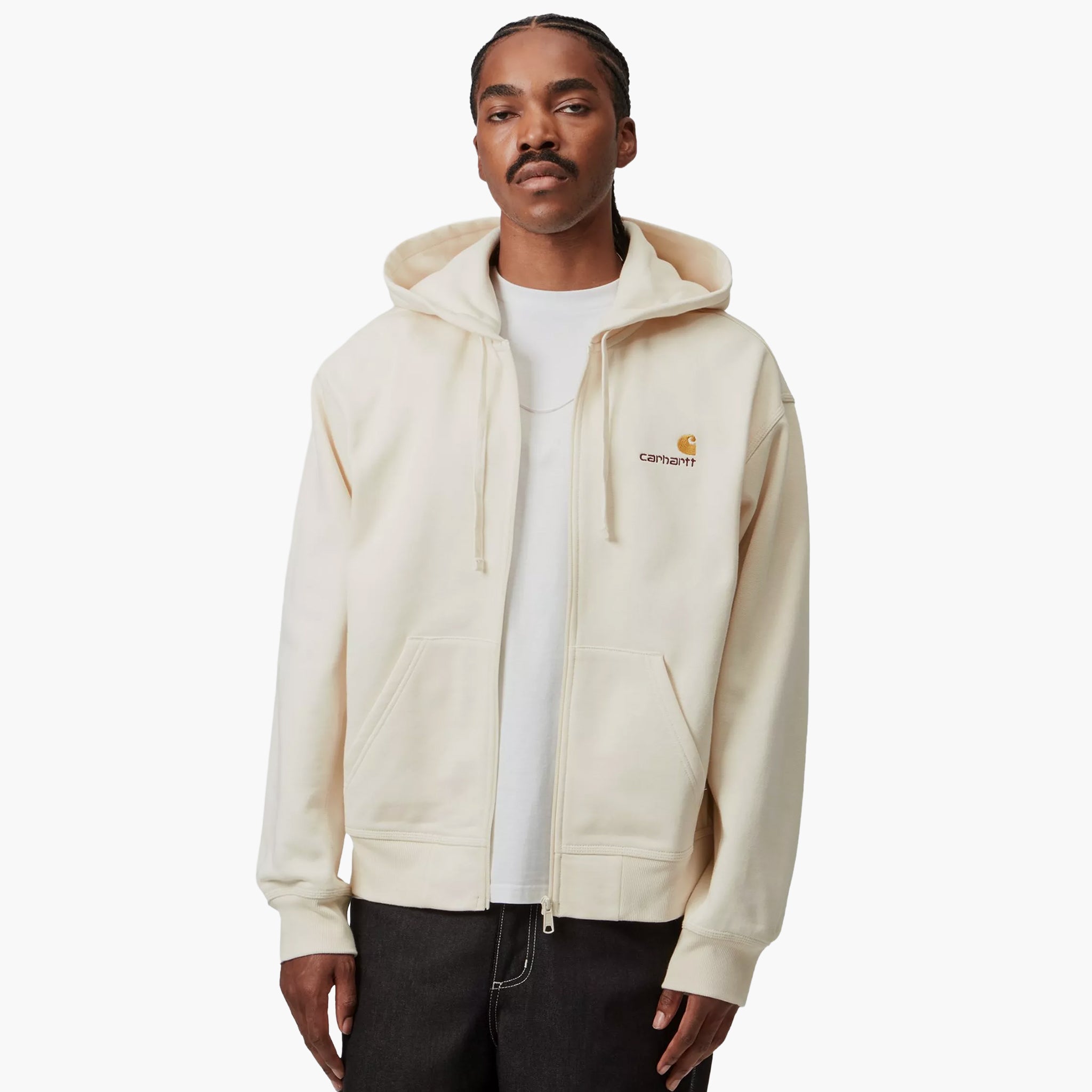 Carhartt Wip Hooded American Script Jacket Natural