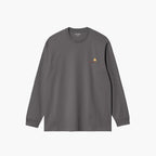 Carhartt WIP L/S American Script T-Shirt - Graphite