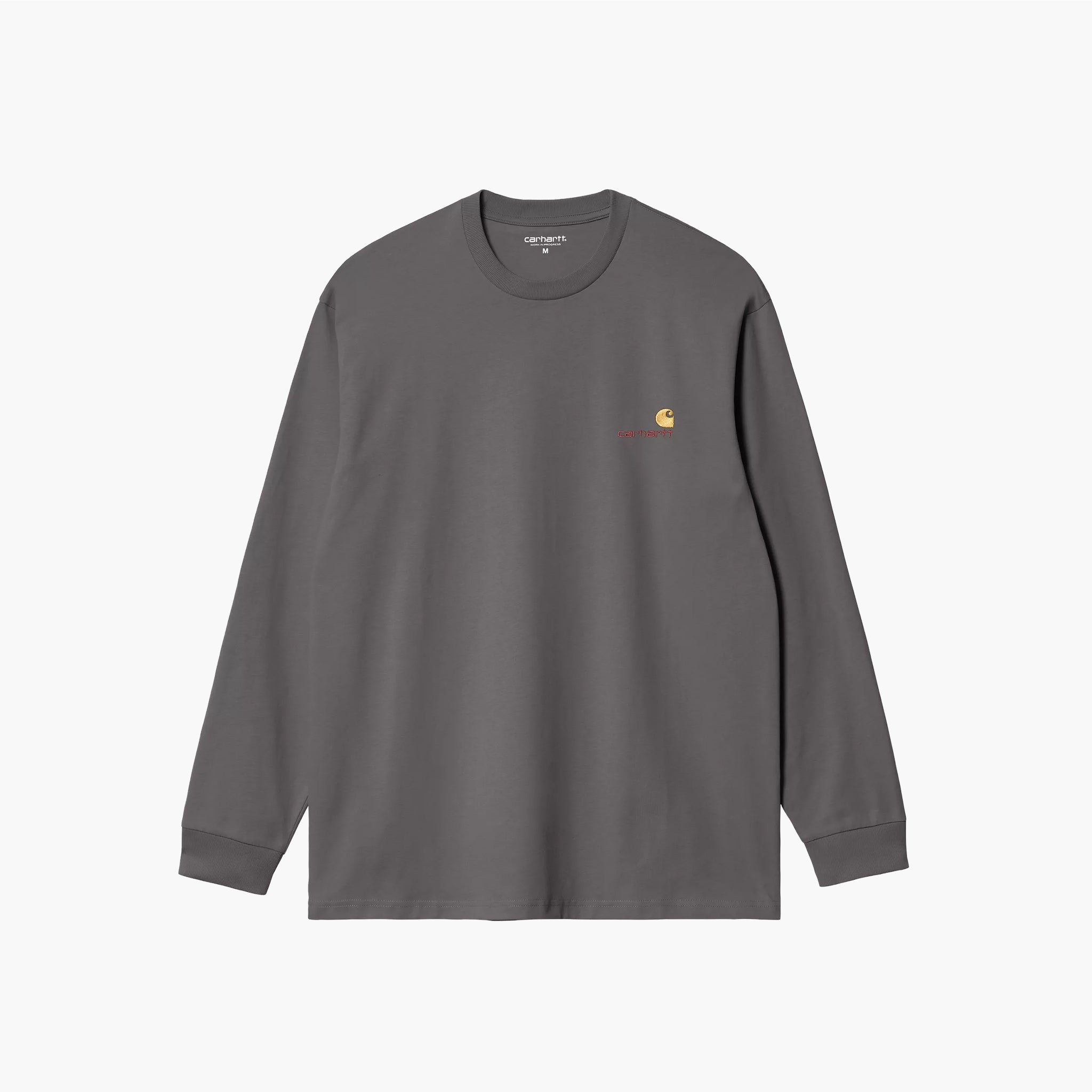 Carhartt WIP L/S American Script T-Shirt - Graphite