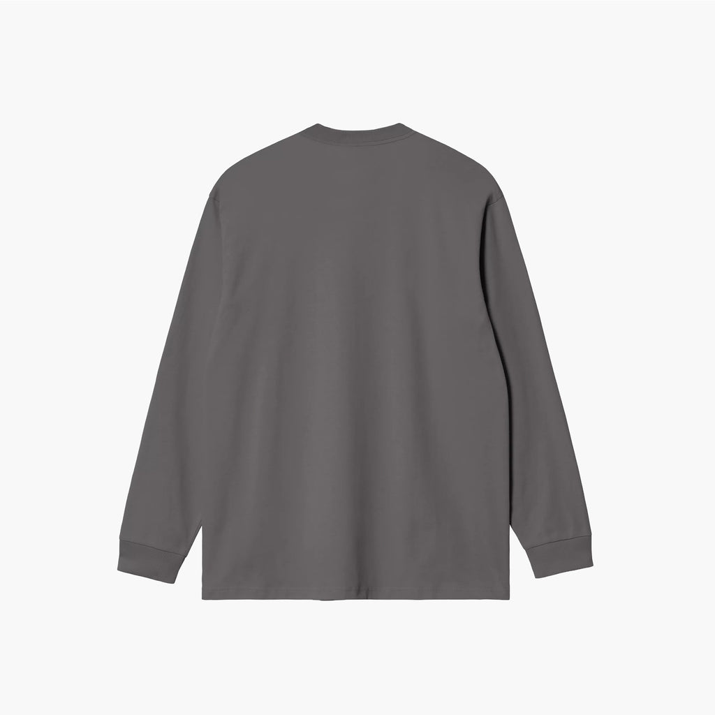 Carhartt WIP L/S American Script T-Shirt - Graphite