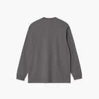 Carhartt WIP L/S American Script T-Shirt - Graphite