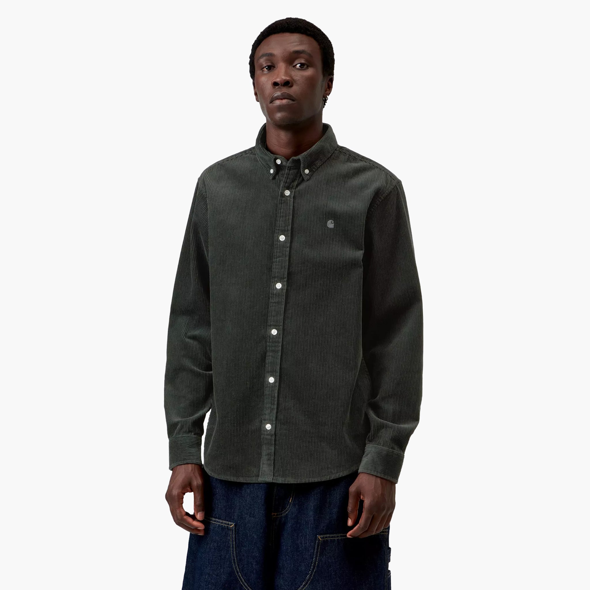 Carhartt WIP L/S Madison Cord Shirt - Raven