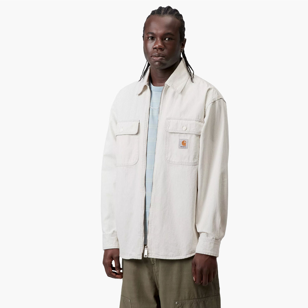 Carhartt WIP Mercer Shirt Jac - Wax Stripe Bleached