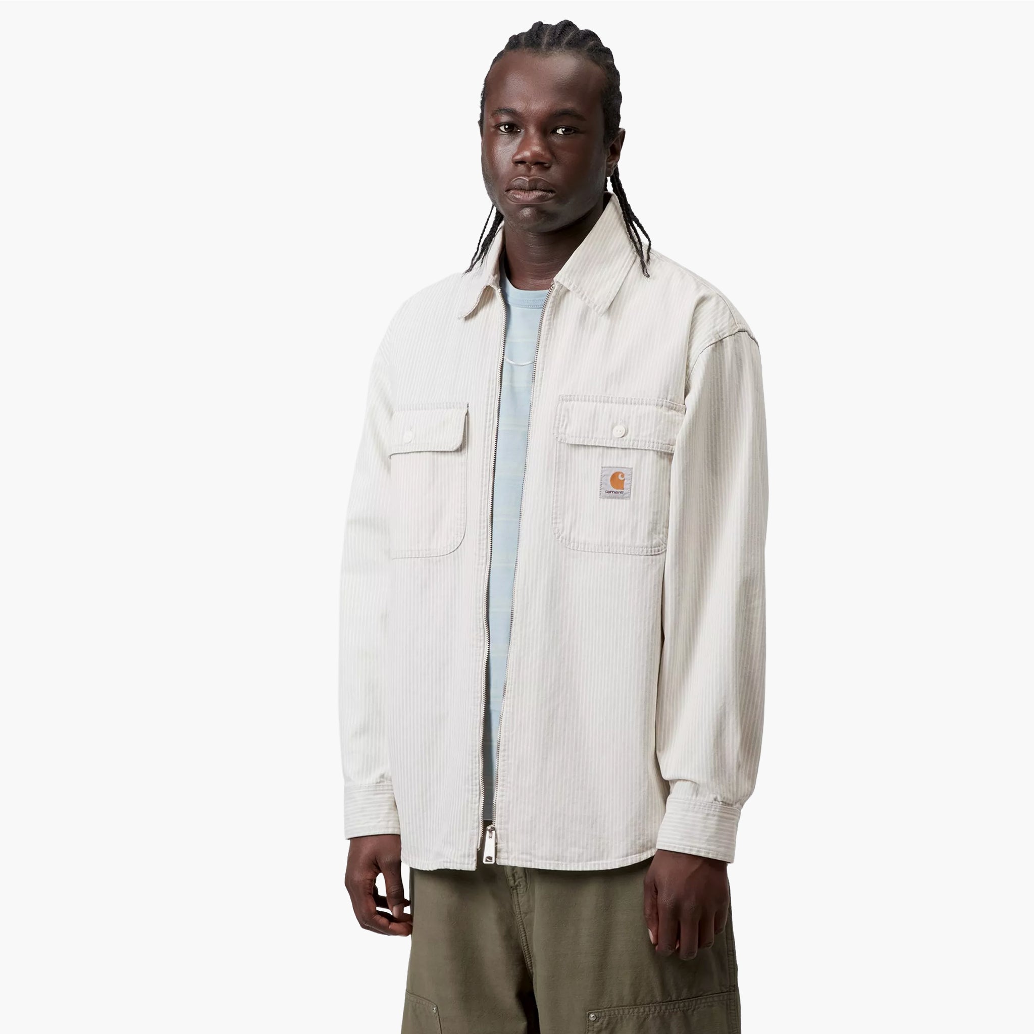 Carhartt WIP Mercer Shirt Jac - Wax Stripe Bleached