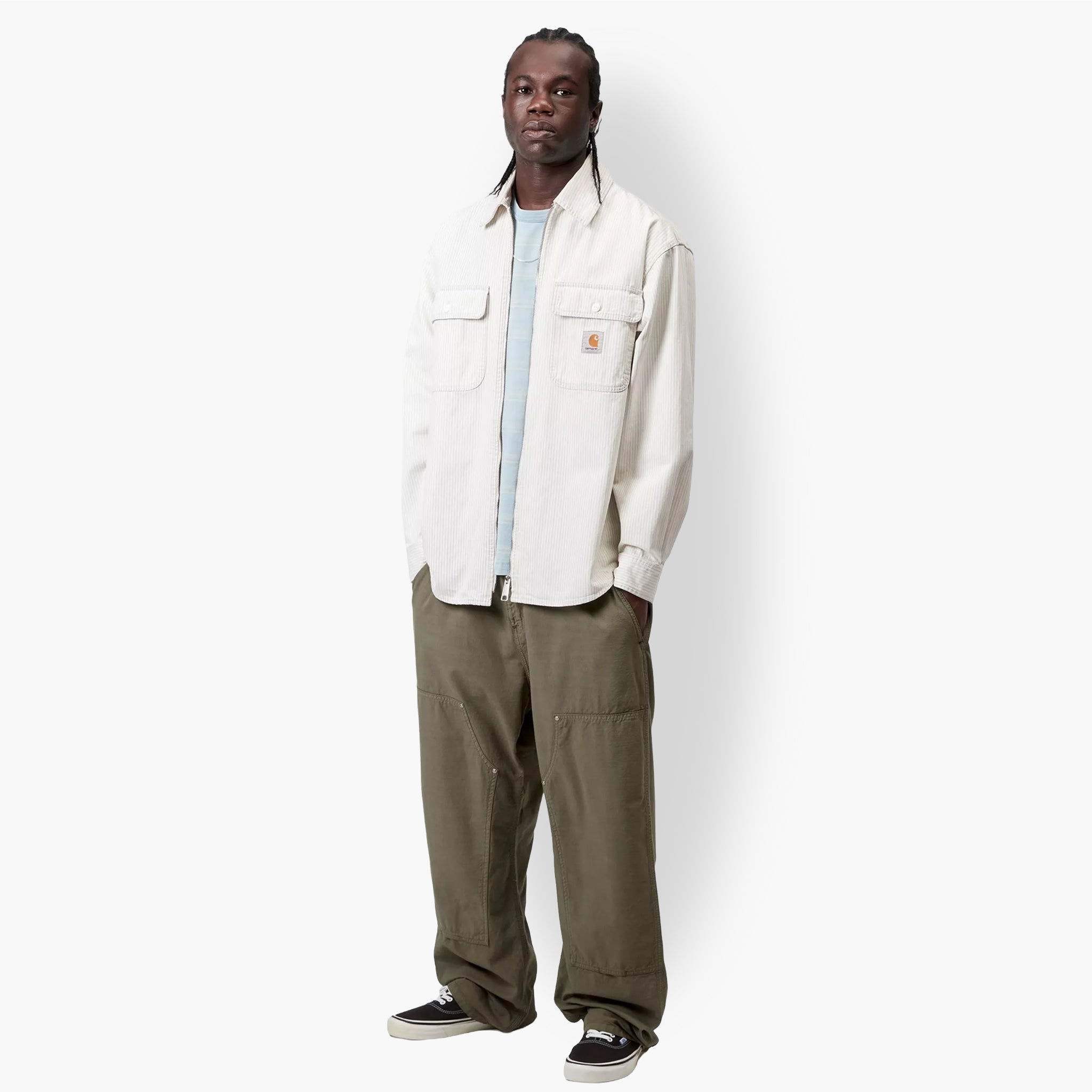 Carhartt WIP Mercer Shirt Jac - Wax Stripe Bleached