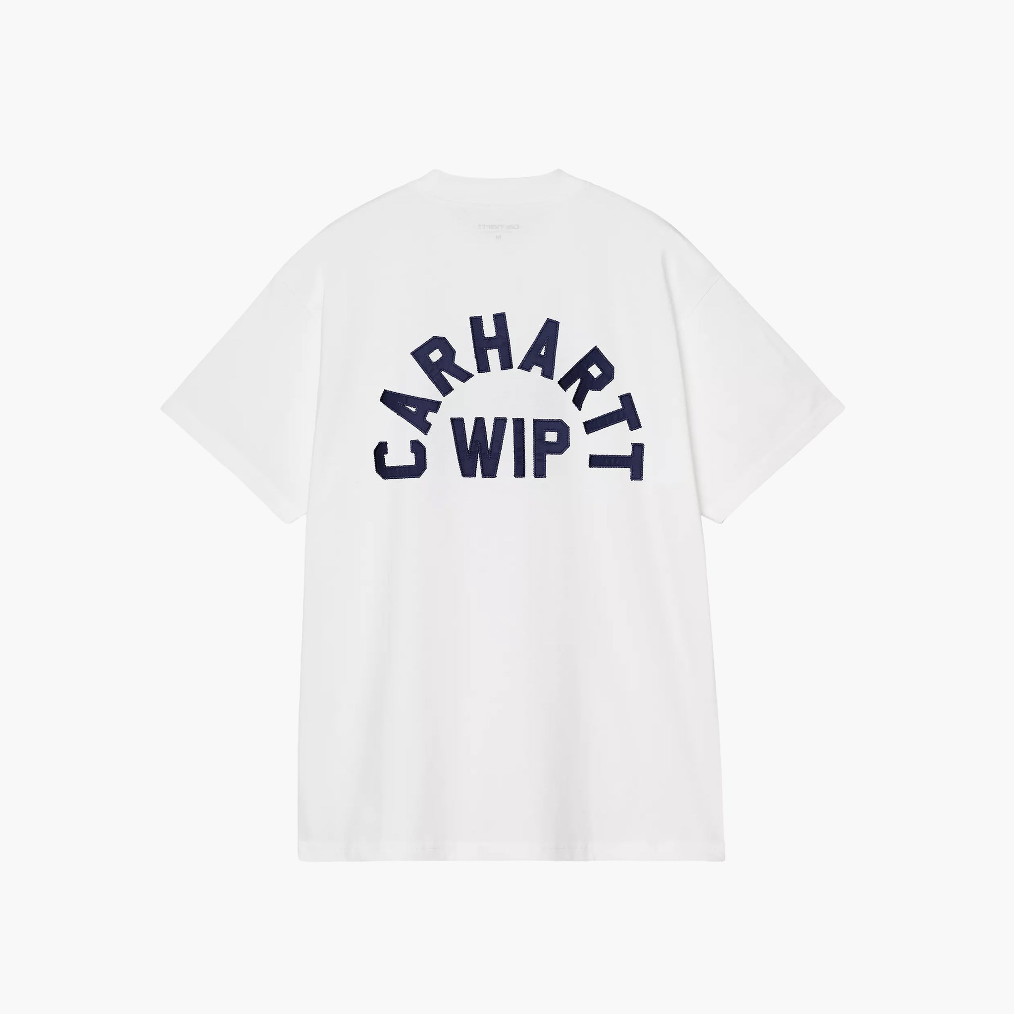 Carhartt WIP S/S Arch Script T-Shirt - White Dark Navy