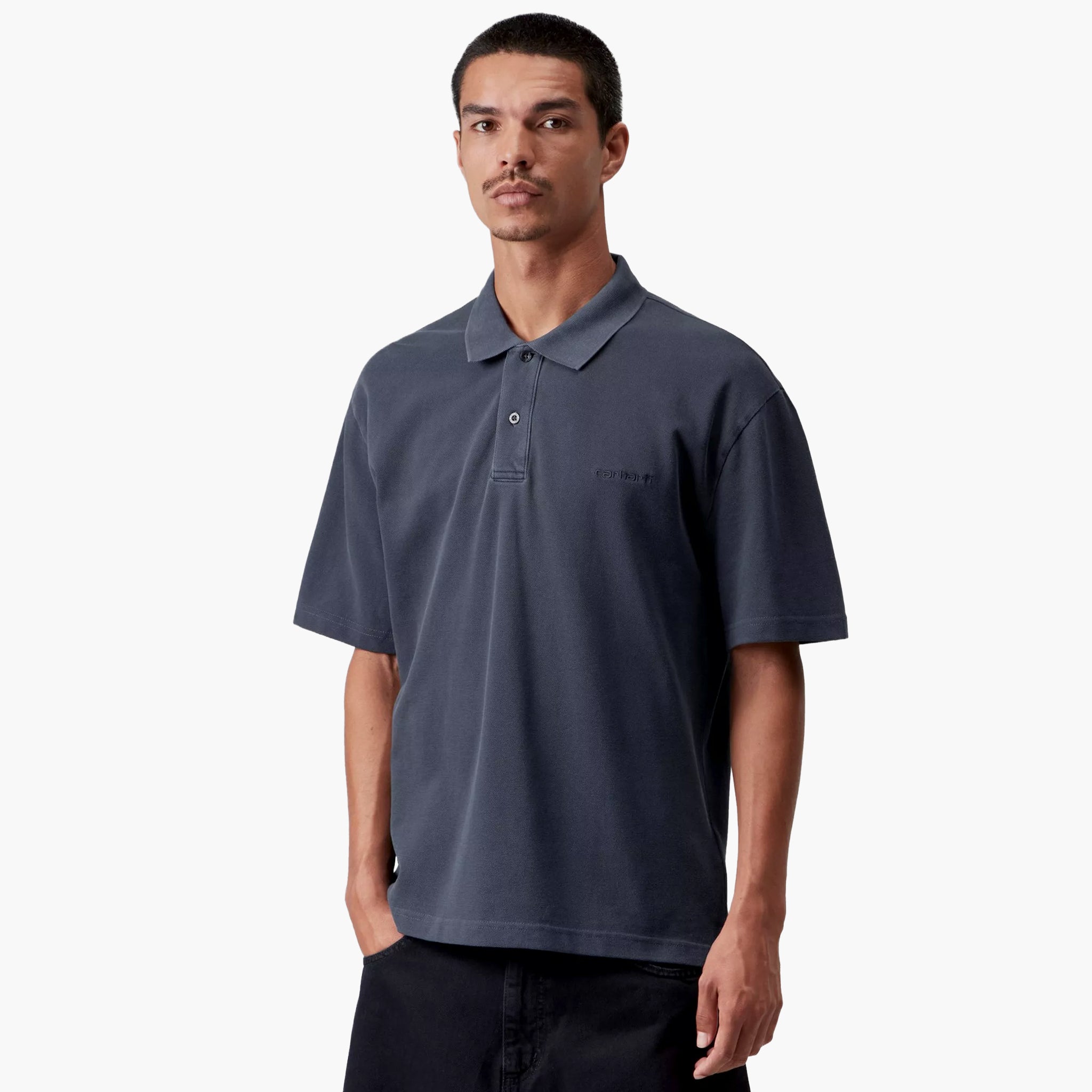 Carhartt WIP S/S Wayne Polo - Dark Navy